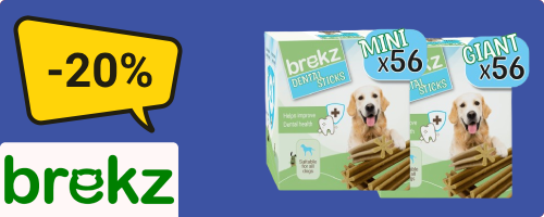 20% de réduction sur Brekz Dental Sticks pour chien